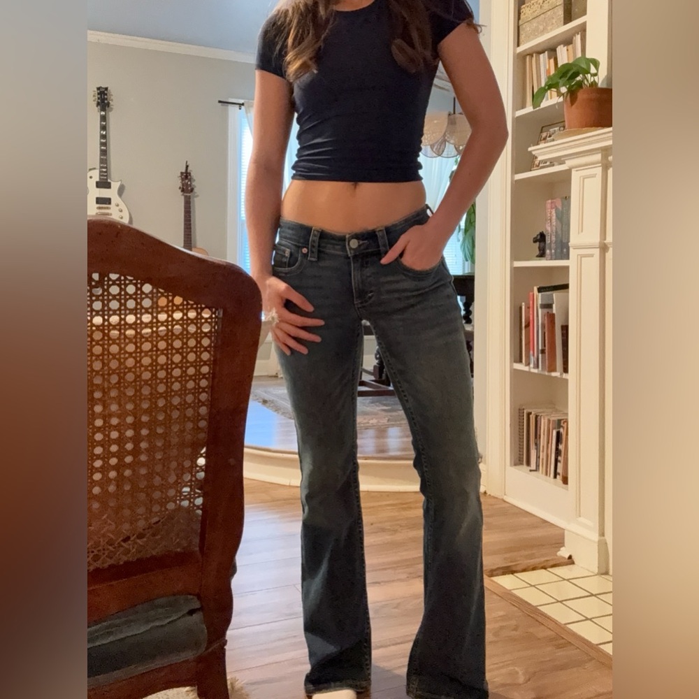 Lucky Brand Denim Low Rise Flare Jeans